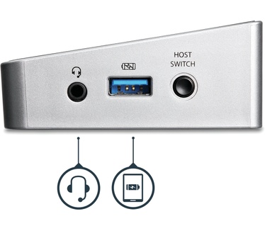 Startech.com Dual monitor KVM USB 3.0 docking station voor twee laptops USB 3.0