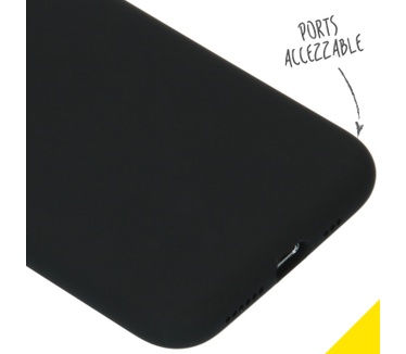 Accezz Liquid Silicone Backcover iPhone 11 Pro - Zwart (iPhone 11 Pro) Zwart