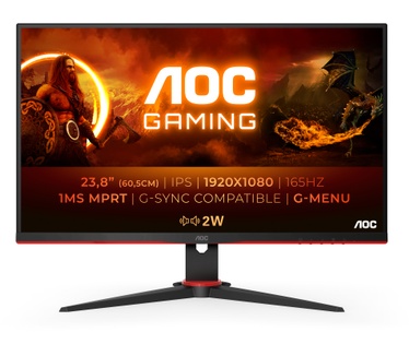 AOC 24G2SPU/BK Rood, Zwart