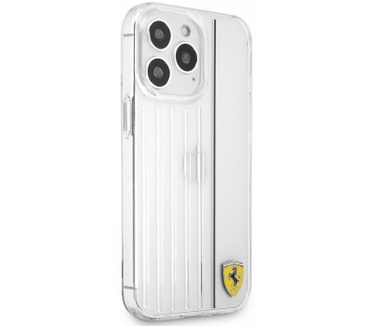 Ferrari 3D Stripes Back Case - iPhone 13 Pro (6.1") - Zwart Transparant
