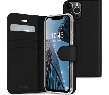 Accezz Wallet Softcase Bookcase iPhone 13 Pro Max - Zwart