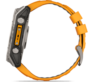 Garmin fēnix 8, 51mm, Titanium body, Sapphire Glass, Grijs (Oranje)