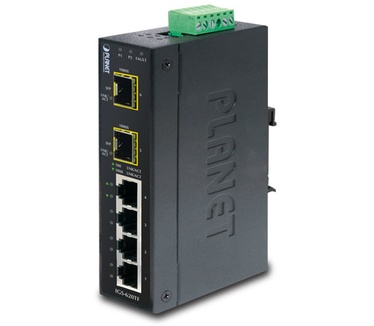 Planet IGS-620TF 4-poort Industriële Din-rail Gigabit Switch 2 SFP-poort
