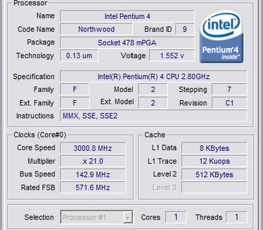 CPU-Z 1.40 screenshot