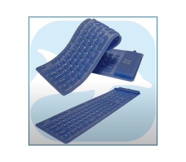 Dolphix Flexibel USB Toetsenbord Full-Size blauw