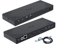 i-tec USB 3.0 / USB-C / Thunderbolt 3 Dual Display Docking Station Gen2 + Power Delivery 100W