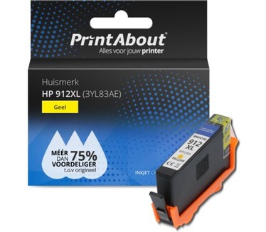 PrintAbout Huismerk HP 912XL (3YL83AE) Inktcartridge Geel Hoge capaciteit