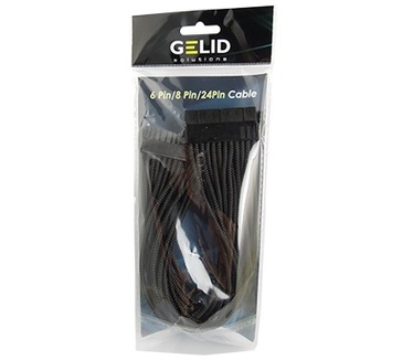Gelid Solutions 24-Pin Extension Cable - Sleeved Black 30CM Zwart