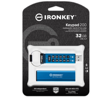 Kingston IronKey Keypad 200 32GB Blauw