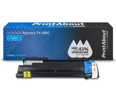 PrintAbout Huismerk Kyocera TK-580C Toner Cyaan