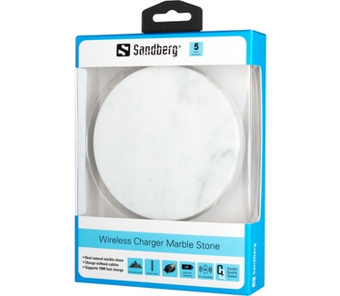 Sandberg Marble Stone Charger White