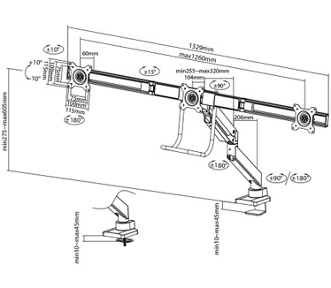 Neomounts by Newstar flatscreen bureausteun