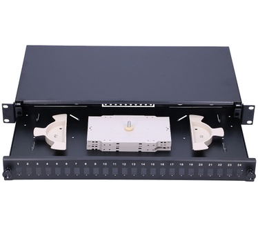 Bouncepad 24 CORE FIBER OPTIC PATCH PANEL BLACK