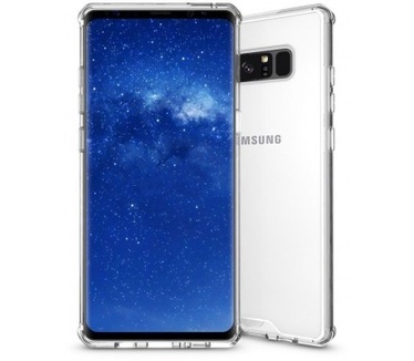 qMust Samsung Galaxy Note 8 premium clear case met transparante bumper