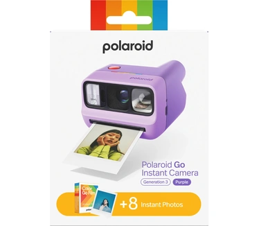 Polaroid Instantcamera Go Generation 3 Paars + Filmpakket 8 foto's Zwart