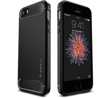 Spigen Rugged Armor Apple iPhone SE Case - Black