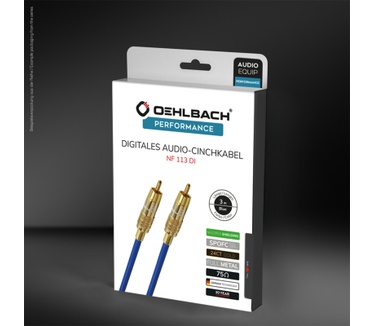 Oehlbach NF 113 DI Digitale audiokabel - RCA Blauw