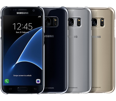 Samsung Galaxy S7 Clear Cover - EF-QG930CF - Gold (Galaxy S7) Zwart