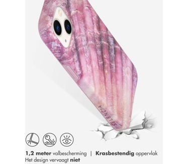 Selencia Aurora Fashion Backcover iPhone 13 - Duurzaam hoesje - 100% gerecycled - Ocean Shell Purple
