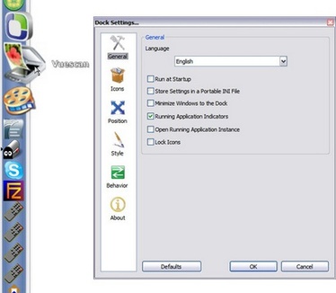 RocketDock screenshot (410 pix)