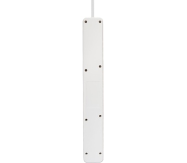V7 6-Schuko Outlet Home/Office Surge Protector, 1.8m Cord, 1050 Joules, White