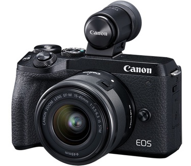 Canon M6 Mark II + EF-M15-45mm + EVF-DC2