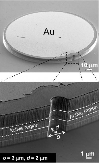 Harvard-microlasers met inkeping