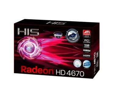 HIS HD 4670 iSilence4 Native HDMI 1GB DDR3 PCIe