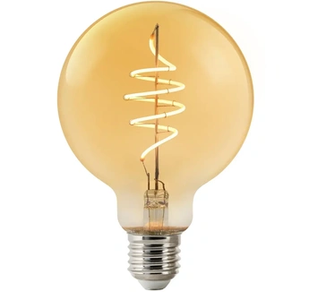Nordlux G95-lichtbron-smart-filament-E27-gold-deco spiral-2200K