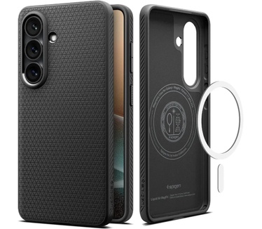Spigen Liquid Air (MagFit) (iPhone 16e) Zwart