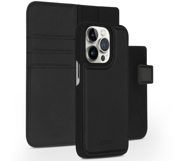 Accezz Premium Leather 2 in 1 Wallet Bookcase iPhone 14 Pro - Zwart