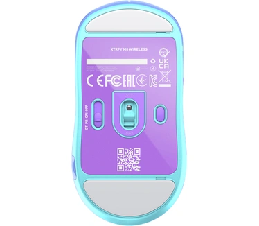 Xtrfy M8 Wireless - Frosty Purple - Gaming muis - Optisch - 5 knoppen - Paars