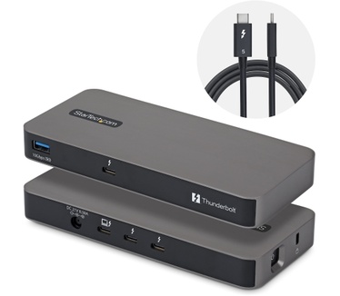 Startech.com 4-Port Thunderbolt&trade; 5 Hub met Thunderbolt&trade; Share KVM, 80/120Gbps, 8K Multi-Display, 140W PD, USB-A 10Gbps, TB4 & USB4, MacBook M4 Pro M4 Max M5