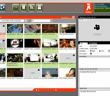 Tribler screenshot (410 pix)