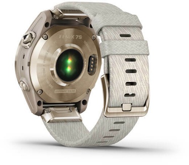 Garmin fēnix 7S Sapphire Solar (+ extra bandje) Goud (Crème)