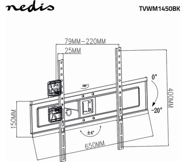 Nedis TVWM1450BK