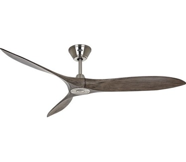CasaFan ECO AIRSCREW 152 BN-GW Plafondventilator 28 W (Ø x h) 1520 mm x 275 mm Chroom Met afstandsbediening, Met wintermodus