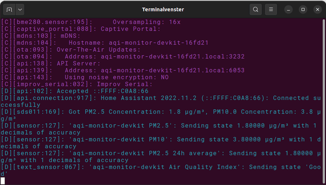 Traditioneel gebeurt communicatie met een microcontroller via een terminalemulatorprogramma zoals GNU Screen op de opdrachtregel.