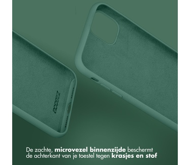 Accezz Liquid Silicone Backcover iPhone 15 Pro Max - Donkergroen