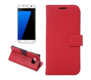 qMust Samsung Galaxy S7 edge Wallet Case - hoesje met stand - Red