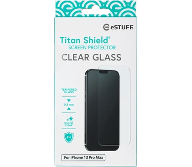 eStuff Titan Shield Clear Glass Screen Protector for iPhone 13 Pro Max