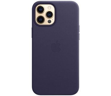 Apple iPhone 12 Pro Max Leather Case Paars