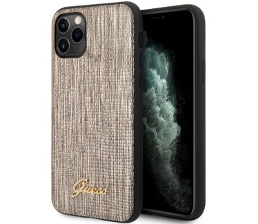 Guess Lizard Hard Case - Apple iPhone 11 Pro Max (6.5") - Goud  Goud