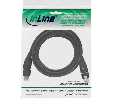 InLine RJ45/RJ45 Cat6a 1m Zwart