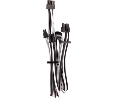 Corsair Premium Individually Sleeved PSU Cables Pro Kit Type 4 Gen 4 Wit/Zwart Wit, Zwart
