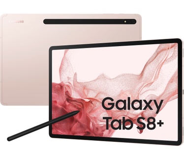 Samsung Galaxy Tab S8+ Wi-Fi, 128GB opslag Rosé Goud