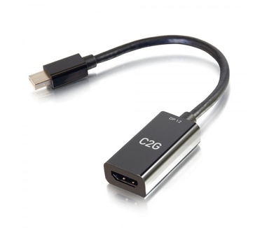 CablesToGo 8in Mini DisplayPort[TM] Mannelijk naar HDMI[R] Vrouwelijke Passieve Adapteromvormer - 4K 30Hz