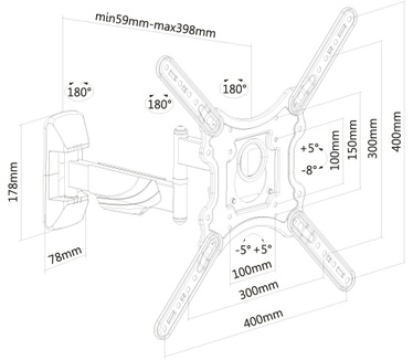 Newstar Flatscreen Wandsteun