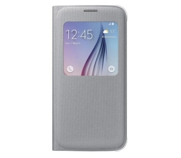 Samsung S-View Cover Galaxy S6 - EF-CG920BS - Silver (Fabric)