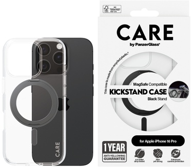 PanzerGlass CARE by PG BLK Kick/MagS iPhone16P 6.3 (Apple - iPhone 2024 6.1'' Pro) Transparant